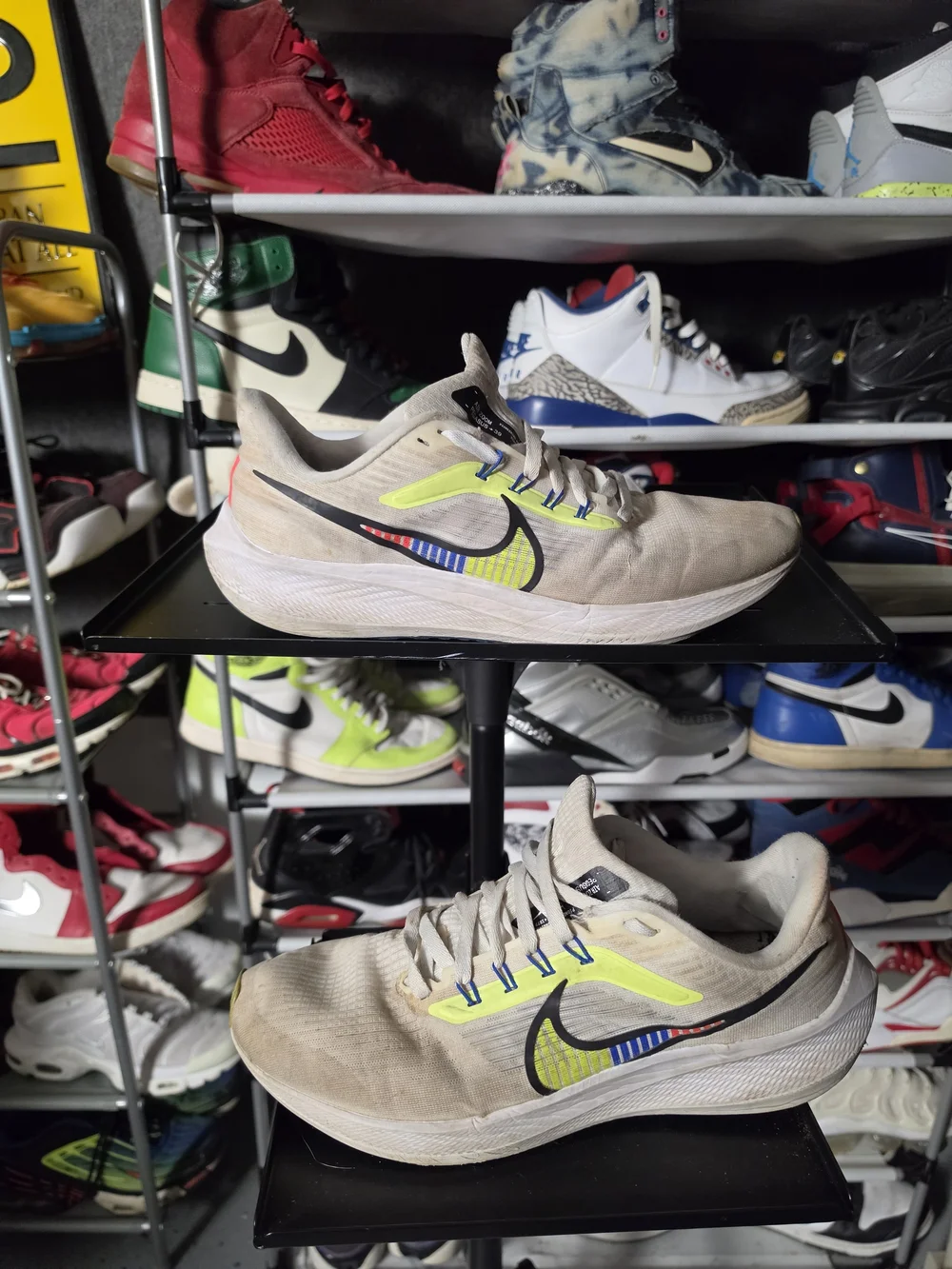 🔥 Nike Men’s Size 11.5 Pegasus 39 Running Shoes Neon Yellow Black Accents